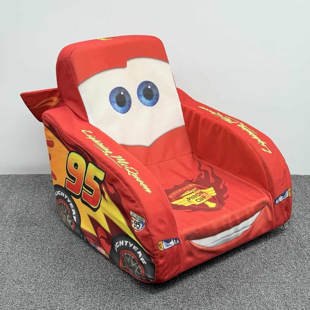 Cars 2 Lightning McQueen Talking Chair Kids Toddler Marshmallow Foam Works